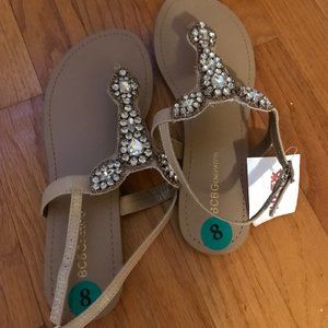 NEW BCBG Jeweled Thong Sandals ~ Size 8